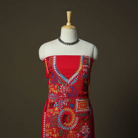 Bengal kantha hand embroidered cotton unstitched kurta