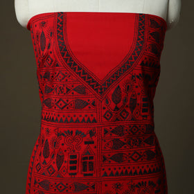 Bengal kantha hand embroidered cotton unstitched kurta