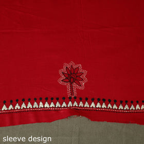 Bengal kantha hand embroidered cotton unstitched kurta