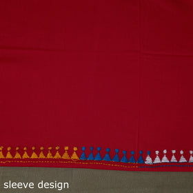Bengal kantha hand embroidered cotton unstitched kurta