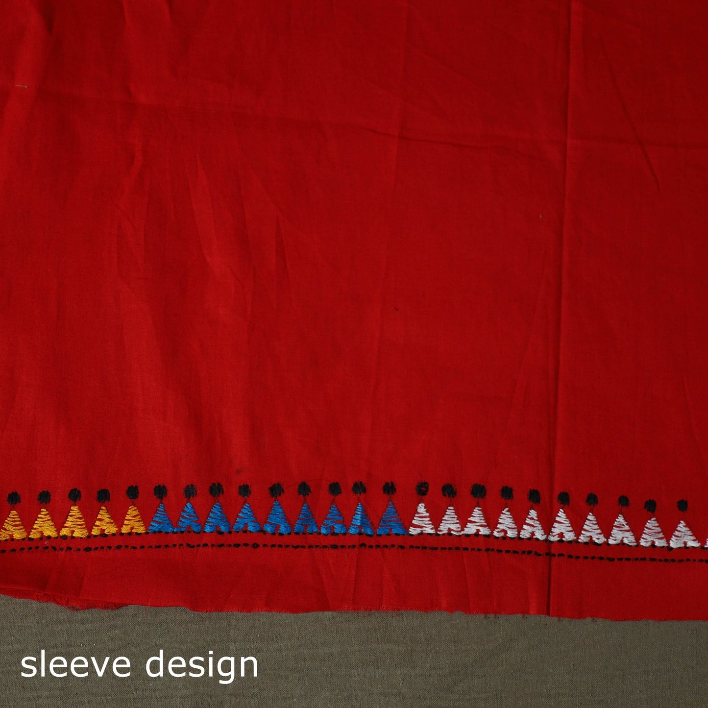 Bengal kantha hand embroidered cotton unstitched kurta