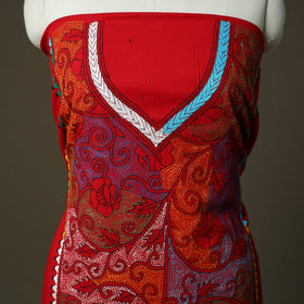 Bengal kantha hand embroidered cotton unstitched kurta