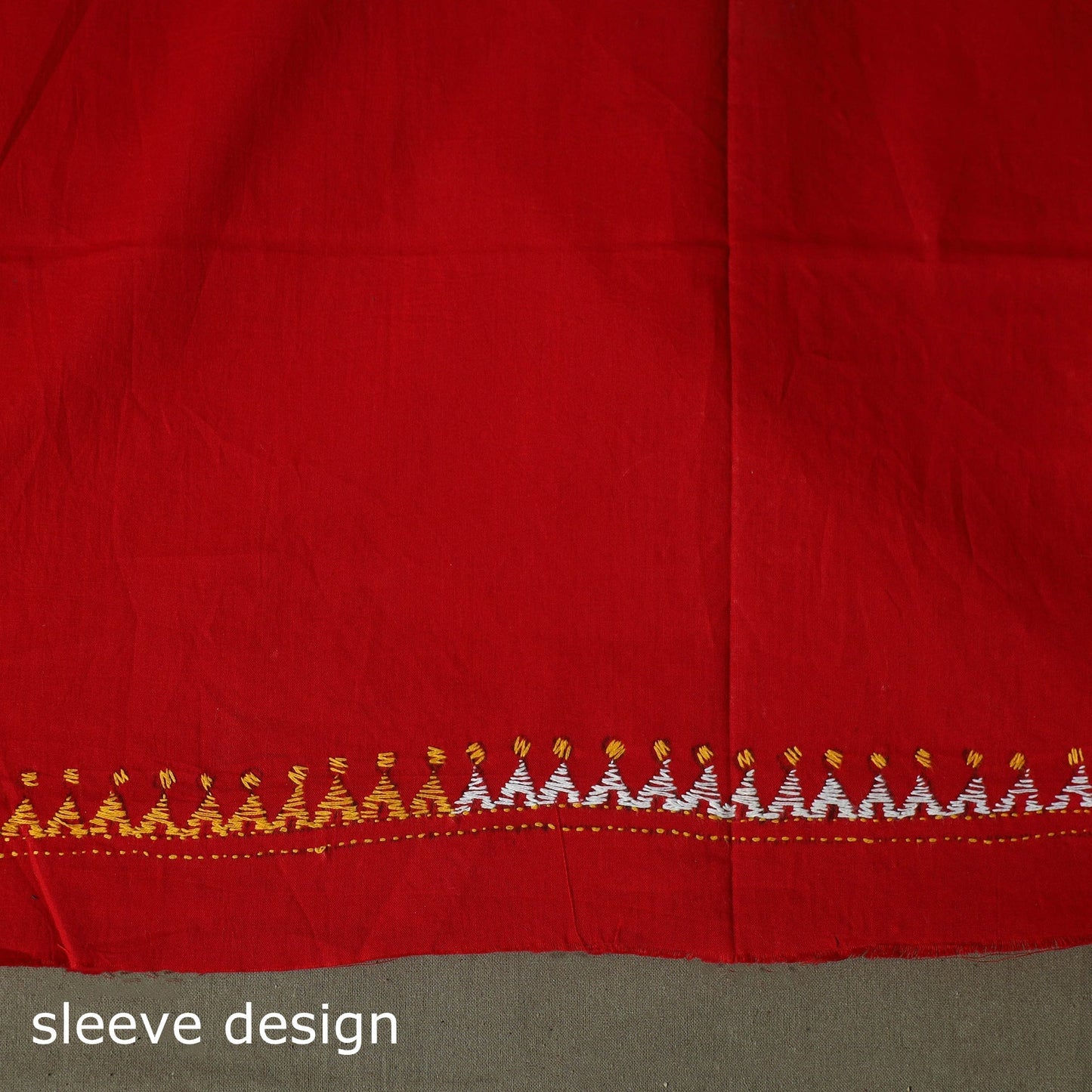 Bengal kantha hand embroidered cotton unstitched kurta