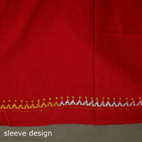 Bengal kantha hand embroidered cotton unstitched kurta
