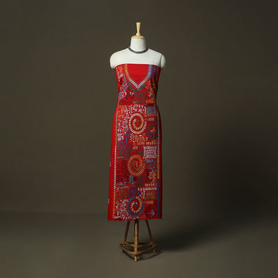 Bengal kantha hand embroidered cotton unstitched kurta