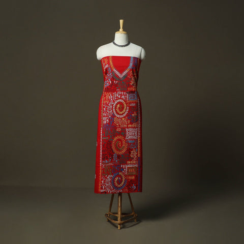 Bengal kantha hand embroidered cotton unstitched kurta