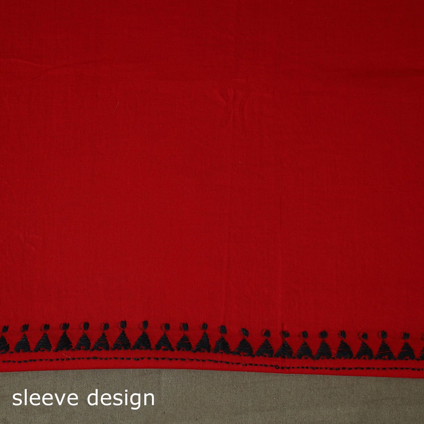Bengal kantha hand embroidered cotton unstitched kurta