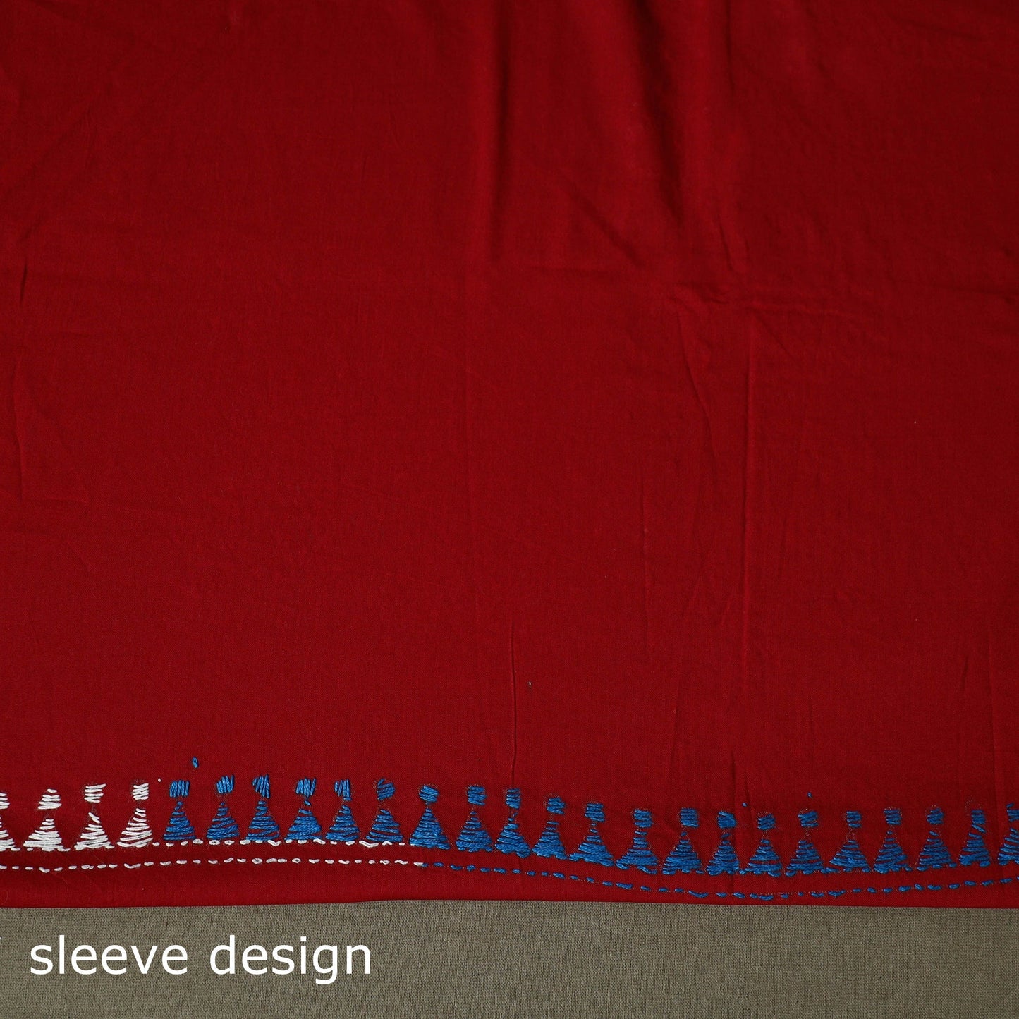 Bengal kantha hand embroidered cotton unstitched kurta