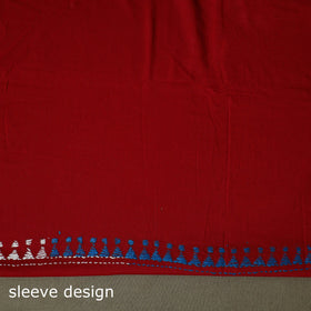 Bengal kantha hand embroidered cotton unstitched kurta