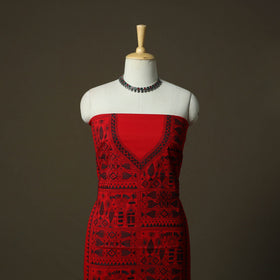 Bengal kantha hand embroidered cotton unstitched kurta