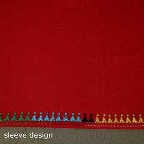Bengal kantha hand embroidered cotton unstitched kurta