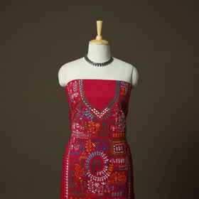 Bengal kantha hand embroidered cotton unstitched kurta