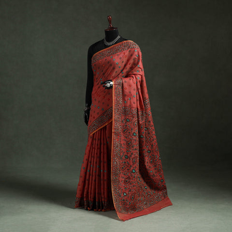 Bengal kantha hand embroidery silk cotton chapa work saree