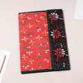Red Bengal Kantha Work Handcrafted File Folder 