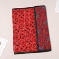 Red Bengal Kantha Work Handcrafted File Folder 