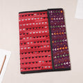 Red Bengal Kantha Work Handcrafted File Folder 