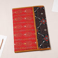 Red Bengal Kantha Work Handcrafted File Folder 
