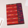 Red Bengal Kantha Work Handcrafted File Folder 