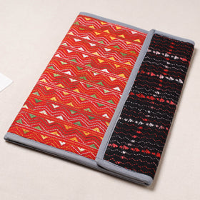 Red Bengal Kantha Work Handcrafted File Folder 