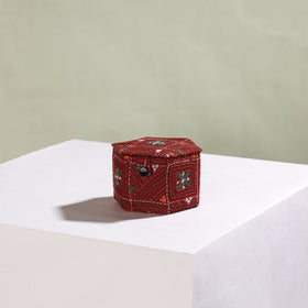  Bengal Kantha Work Handcrafted Hexagon Jewelry Box (Set of 3) 