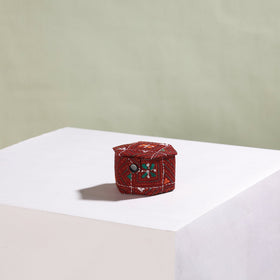  Bengal Kantha Work Handcrafted Hexagon Jewelry Box (Set of 3) 