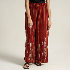 Bengal Khesh Weaving Cotton Kantha Embroidery Palazzo