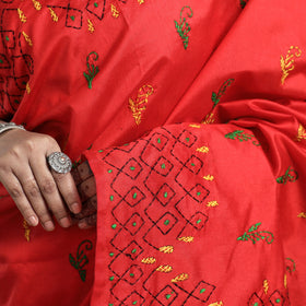 Bengal Nakshi Kantha Embroidery Silk Saree
