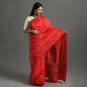 Bengal Nakshi Kantha Embroidery Silk Saree