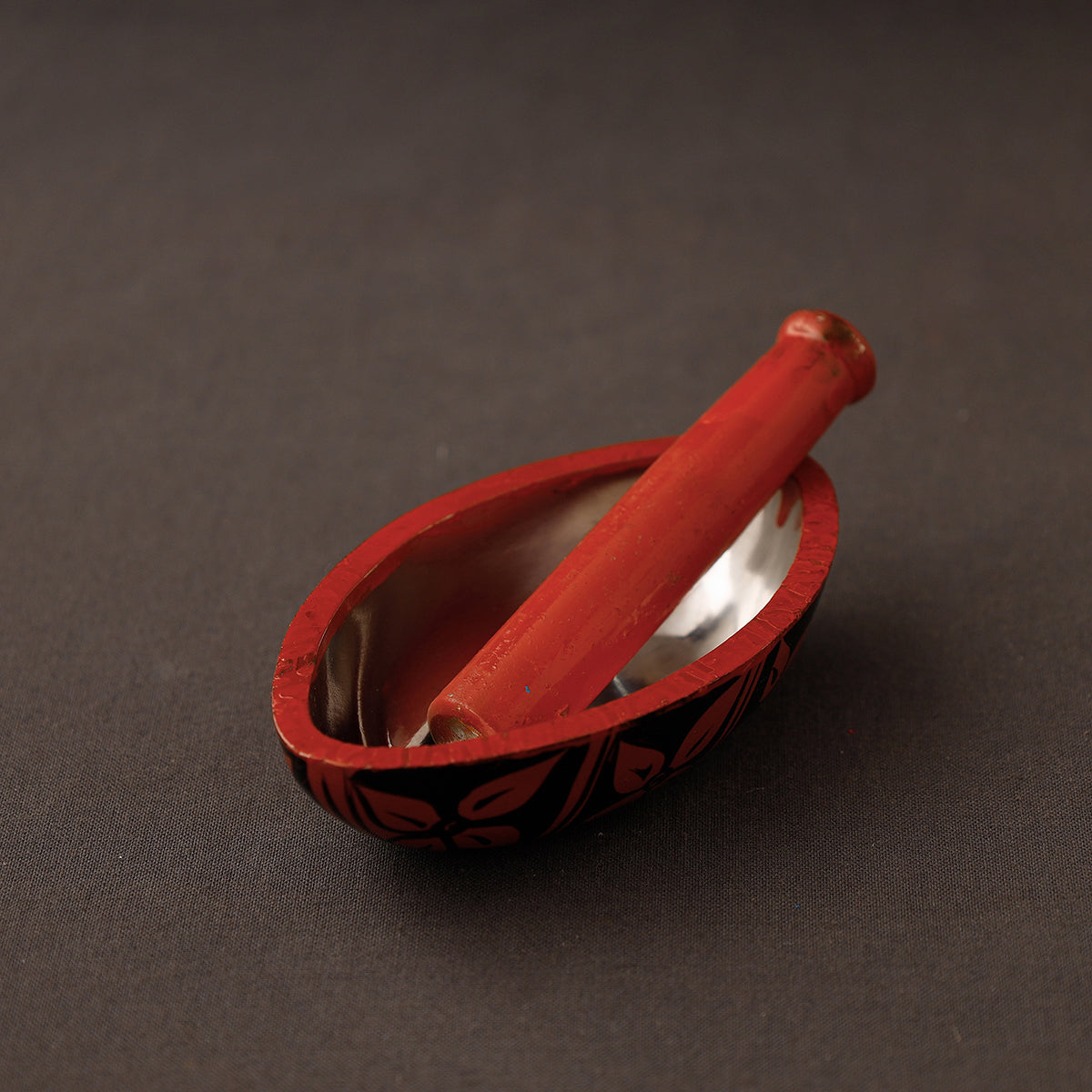 Bengal Patua Handpainted Mortar and Pestle Set