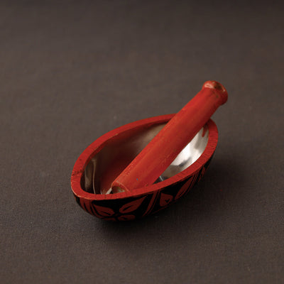 Bengal Patua Handpainted Mortar and Pestle Set