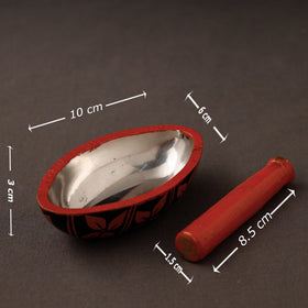 Bengal Patua Handpainted Mortar and Pestle Set