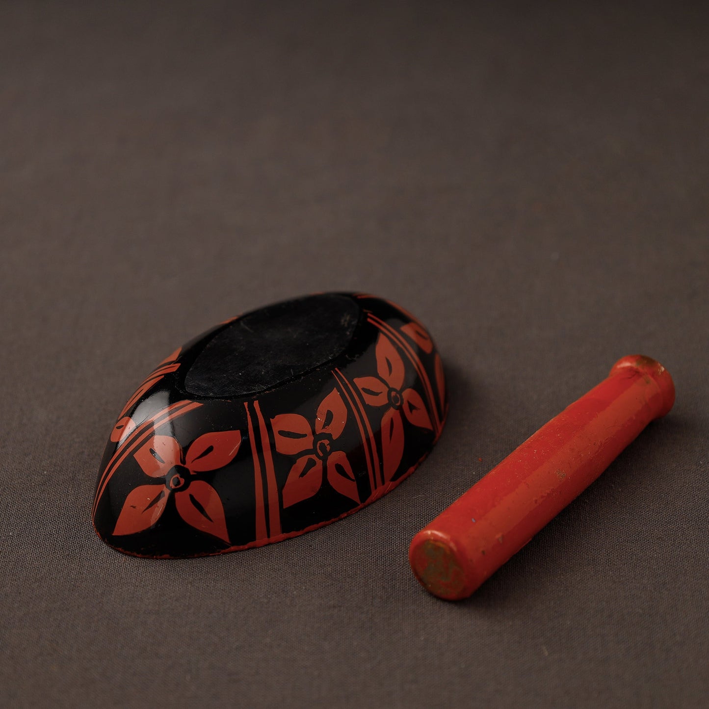 Bengal Patua Handpainted Mortar and Pestle Set