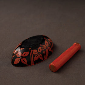 Bengal Patua Handpainted Mortar and Pestle Set