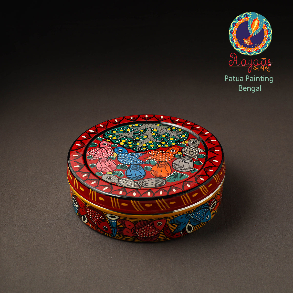  Bengal Patua Handpainted Stainless Steel Casserole