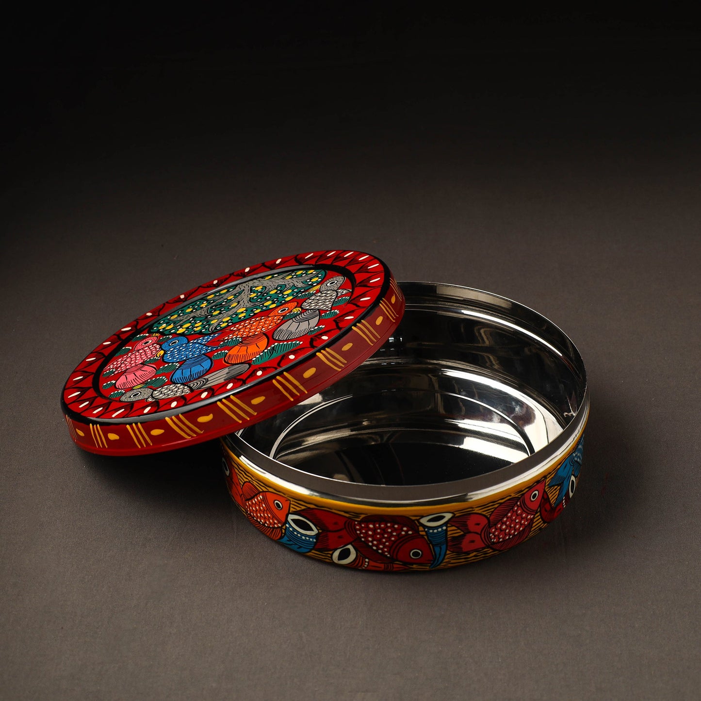  Bengal Patua Handpainted Stainless Steel Casserole