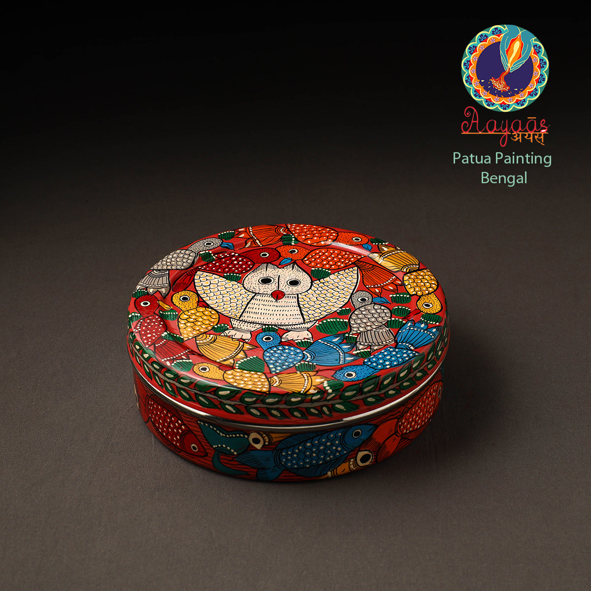  Bengal Patua Handpainted Stainless Steel Casserole