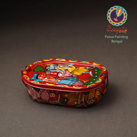 Bengal Patua Handpainted Stainless Steel Lunch Box (6 x 4 in)