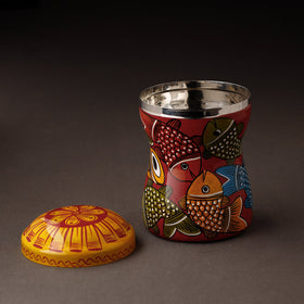  Bengal Patua Handpainted Stainless Steel Multi Utility Canister 