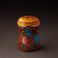 Multicolor Bengal Patua Handpainted Stainless Steel Multi Utility Canister
