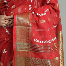 Red - bengal pure cotton zari tant handloom saree 69
