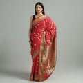 Red - bengal pure cotton zari tant handloom saree 69