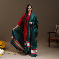 Red Bhagalpuri Handloom Tussar Silk Suit Set