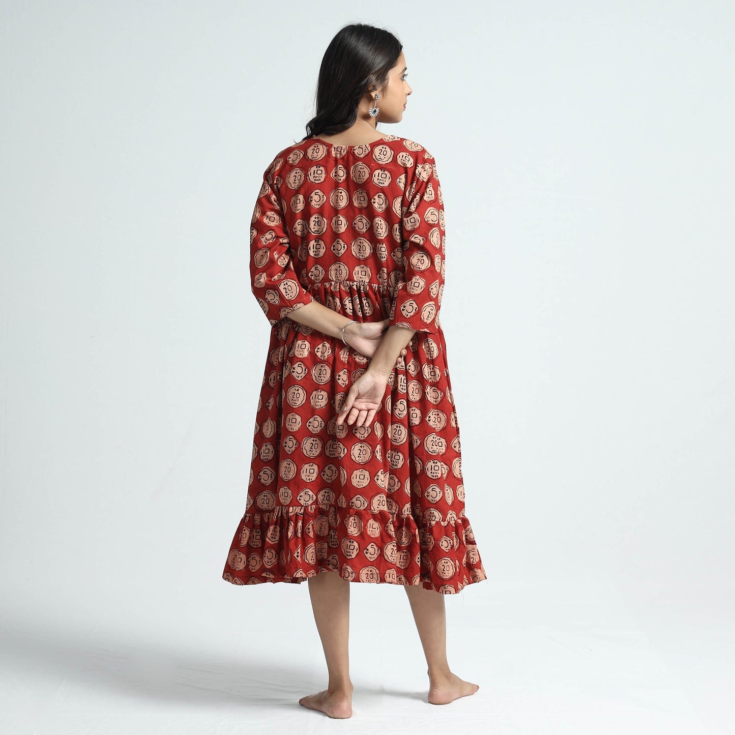  Bindaas Art Block Printed Cotton Dress l iTokri.com