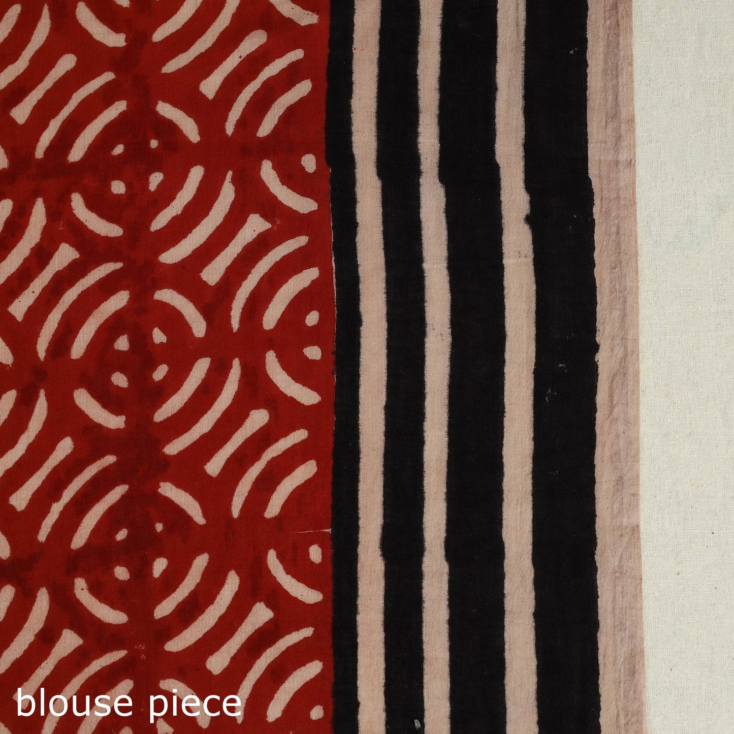 Buy Red Bindaas Art Natural Dyed Cotton Block Print Saree