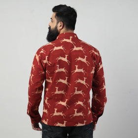 Bindaas Block Art Printed Cotton Men Full Sleeve Shirt