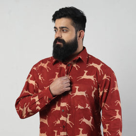 Bindaas Block Art Printed Cotton Men Full Sleeve Shirt