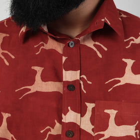 Bindaas Block Art Printed Cotton Men Full Sleeve Shirt