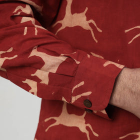 Bindaas Block Art Printed Cotton Men Full Sleeve Shirt