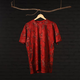 Buy Bindaas Block Art Printed Cotton Round Neck T-shirt Online at iTokri.com