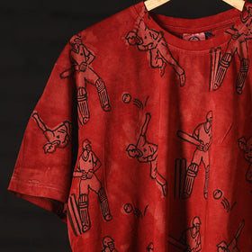 Buy Bindaas Block Art Printed Cotton Round Neck T-shirt Online at iTokri.com